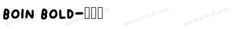 boin bold字体转换